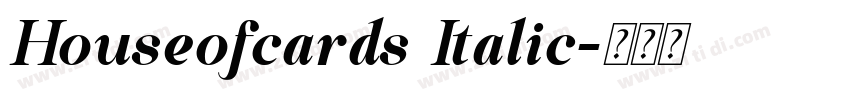 Houseofcards Italic字体转换